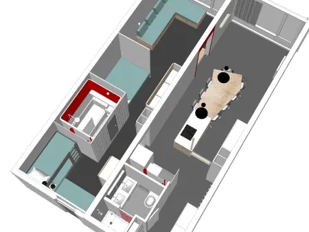 Appartement rénové 3 pièces, ski aux pieds, balcon - Photo 8