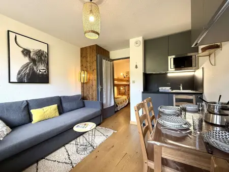 Charmant studio à Crest-Voland, 4 pers., proche pistes, balcon, parking privé - Photo 2