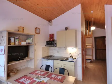 Studio lumineux + coin montagne 23m² - 4 pers, balcon, Chinaillon - Photo 1