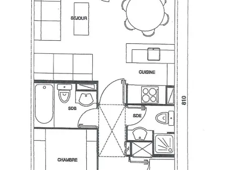 Appartement cosy 3 pièces avec balcon - 6 personnes, Valmorel - Photo 9
