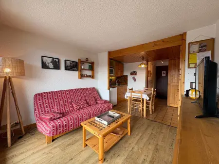 Studio cabine ensoleillé pour 4 personnes, vue sur pistes - Photo 5