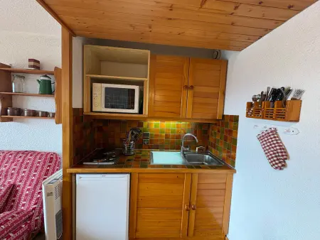 Studio cabine ensoleillé pour 4 personnes, vue sur pistes - Photo 6