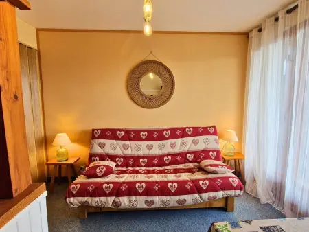 Studio 4 pers, balcon sud, parking, résidence calme - Photo 6