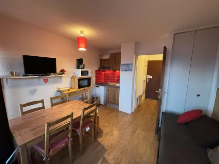 Studio cabine au pied des pistes, 3 couchages, parking - Photo 1