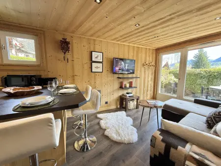 Studio Cabine à Praz-sur-Arly, 4 pers, proche pistes et village, parking et extérieur privé - Photo 5