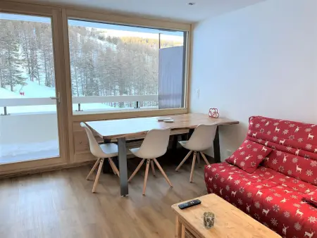 Charmant T2 cabine, rénové, 6 couchages, à 20m des pistes, parking privé – Vars Les Claux - Photo 1