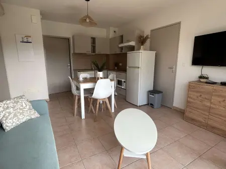 Appartement climatisé, 2 pièces, piscine, terrasse, parking privé, proche port - Gruissan - Photo 3