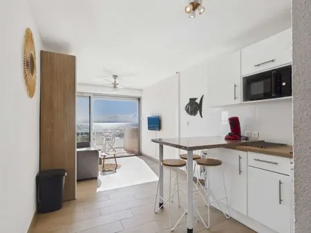 Grau d'Agde : Studio cabine avec terrasse, parking privé, vue mer - Photo 11