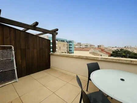 Appartement 3 pièces avec terrasse, 6 couchages, piscine et parking privé à 300m de la plage à Narbonne Plage - Photo 12