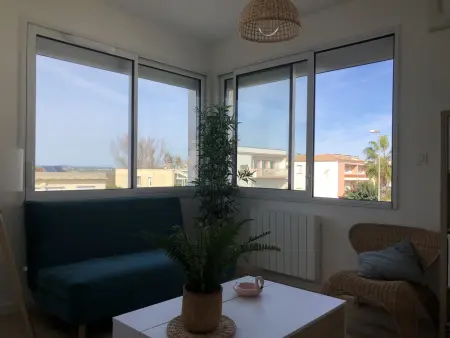 Palavas: Appart rénové F3 climatisé avec parking, 1ère ligne, accès plage, idéal pour 4 pers. - Photo 6