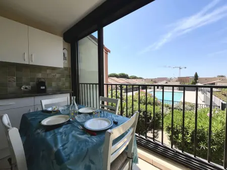 Studio Cabine Avec Piscine & Parking - Gruissan, Appartement 4 personnes à Gruissan - Photo 8