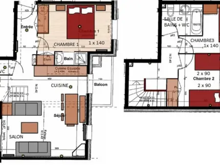 Appartement 4 pièces duplex aux Saisies - 8 pers - Photo 2