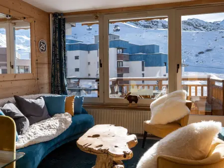 Val Thorens - Appt 6 pers rénové, 2 chambres, WiFi, loc. à skis, proche pistes - Photo 1