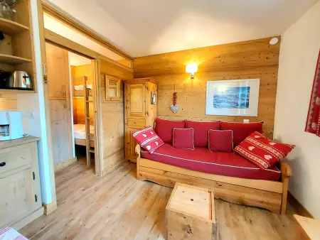 Studio-cabine rénové, balcon sud, pieds des pistes, 4 pers, Plagne Villages - Photo 8