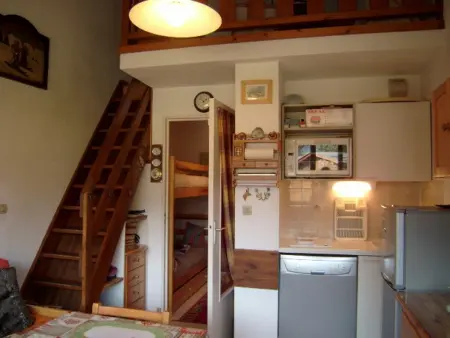 Studio-mezzanine avec rangements près des pistes, balcon, parking et équipements complets à Crest-Voland - Photo 2