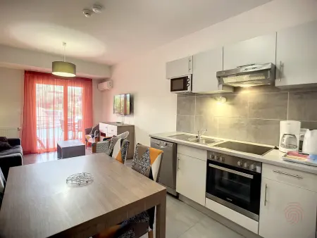 Bel F2 climatisé, terrasse, parking, à 50m des Thermes de Lamalou-les-Bains, animaux acceptés - Photo 2