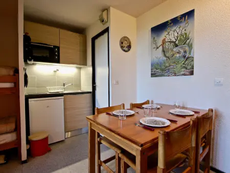 Studio cabine 4 places au pied des pistes, vue vallée - Photo 4