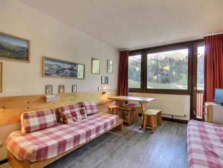 Studio 3 pers., vue pistes, au pied des pistes, balcon - Photo 1