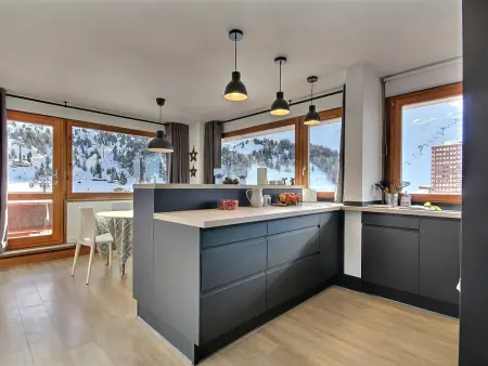 Appartement rénové 3/4 pièces, grand balcon, 8 personnes, accès pistes - Photo 1