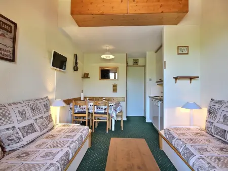 Studio-cabine pour 4 au pied des pistes, vue balcon - Photo 1