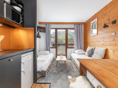 Studio cabine confortable pour 4 à Avoriaz, balcon plein sud - Photo 3