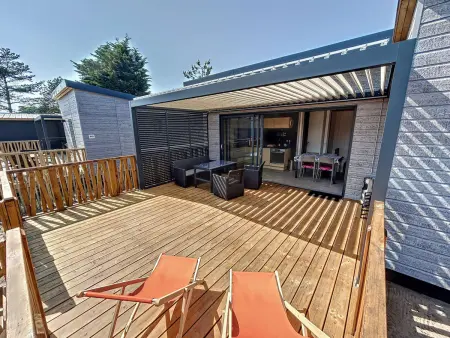 Chalet cosy 4 pers - Piscine chauffée - Proche plage et commerces - Terrasse et jardin privés - Photo 12