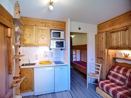 Studio cabine 4 pers, ski aux pieds, Les Menuires - Photo 1