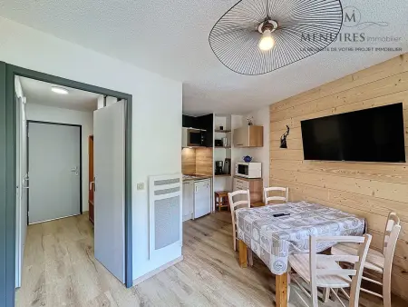 Studio + cabine 4 pers 24m², ski aux pieds, parking à proximité - Photo 9