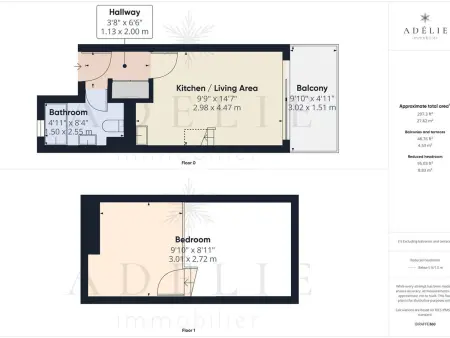 Studio mezzanine cosy, balcon plein sud, quartier calme, proche pistes et commerces, navette gratuite - Photo 7
