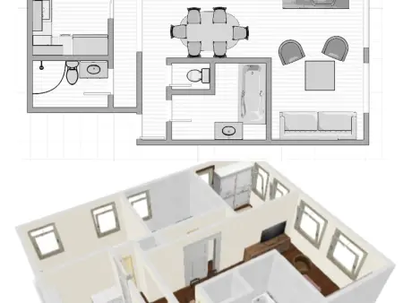 Appartement spacieux pour 6, proche pistes et centre aquasportif à Val-d'Isère - Photo 12
