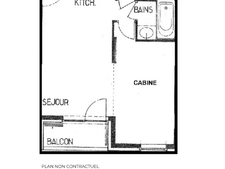 Appartement économique 4 pers aux Menuires, 2 pièces, balcon, casier à skis - Photo 7