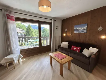 Studio avec Piscine Chauffée, Tennis & Balcon - 4 Couchages à Megève - Photo 2