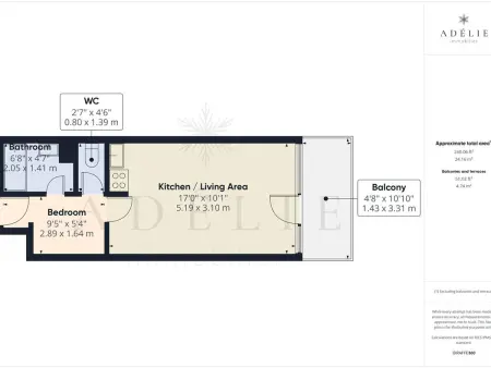 Studio montagne au centre, 4 pers, balcon, proche pistes - Photo 9