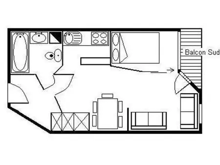 Appartement lumineux 4 pers, balcon sud, proche pistes - Photo 15