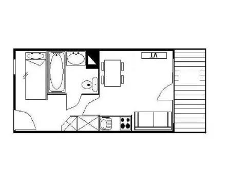 Studio fonctionnel proche pistes avec balcon, Appartement 4 personnes à Les Menuires - Photo 13