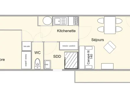 Appartement studio Les Saisies, central, 5 personnes - Photo 2