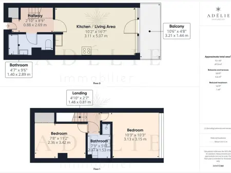 Duplex rénové avec balcon et parking, à 100m des pistes - Photo 13