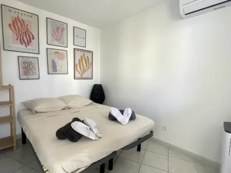 Appartement rénové avec piscine commune, 4 couchages, climatisé, wifi, terrasse vue mer - Photo 14