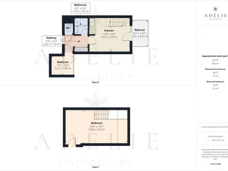 Studio mezzanine au pied des pistes avec balcon, idéal pour 4-6 personnes - Photo 13
