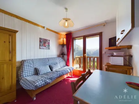 Charmant Studio 2/4 pers, centre-station, balcon sud, proche des pistes, parking inclus - Photo 1