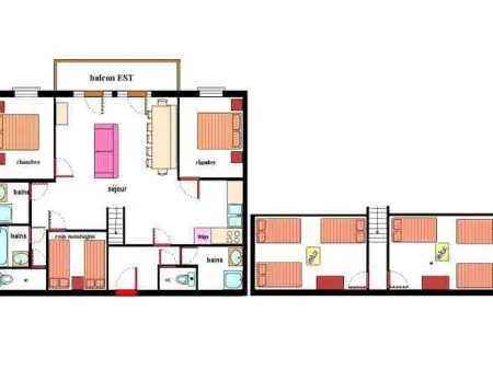 Appartement Duplex 10-12 Pers. avec Balcon, à 20m des Pistes - Val Cenis - Photo 5