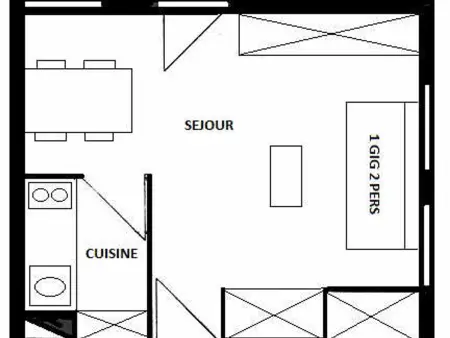 Appartement ski-in/ski-out à Montchavin, 5 pers, balcon - Photo 11