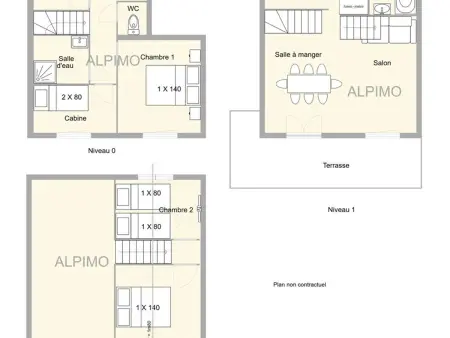 Chalet spacieux aux Saisies, 4 pièces, 8 pers., Appartement 8 personnes à Hauteluce - Photo 2