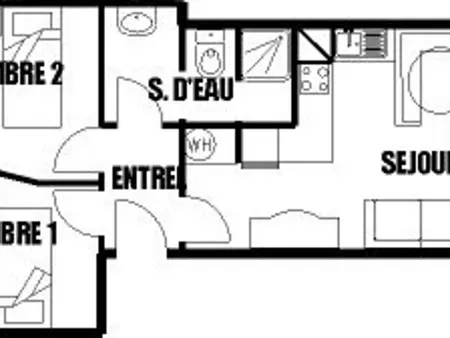 Appartement de 45m² avec balcon, 5 couchages, à 300m des pistes et commerces, bien équipé - Photo 6