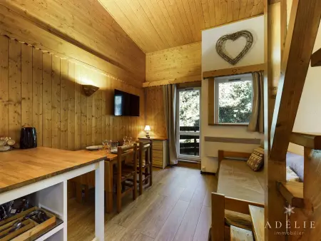 Studio mezzanine rénové 4 pers, balcon, 80m des pistes, proche commerces - Montvalezan - Photo 1