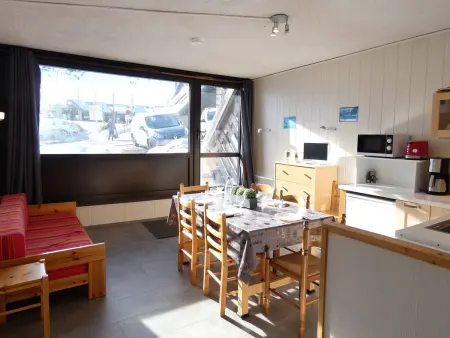 Studio cabine 6 pers. avec balcon exposition Sud, salon avec LCD et DVD, cuisine équipée, casier à ski - Photo 6