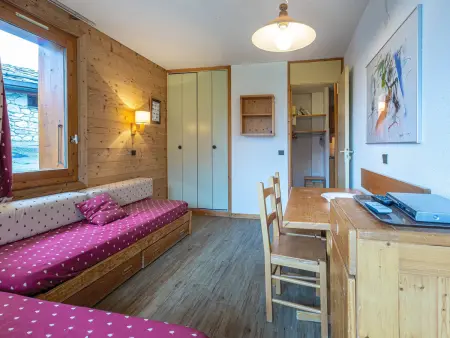 Studio cabine avec terrasse, accès direct aux pistes, idéal familles - Photo 1