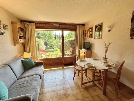 Studio Alcôve Cosy, 4 Pers, Jardin, Parking, Proche Télécabine et Golf - Megève - Photo 2