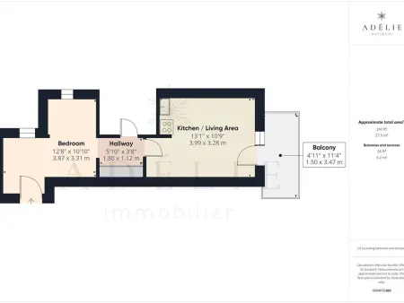 Studio 5 pers au pied des pistes avec balcon, parking inclus - Photo 13