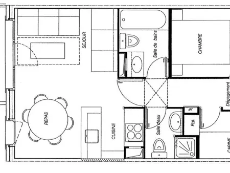 Appartement 3 pièces avec balcon, 6 pers, Valmorel - Photo 8